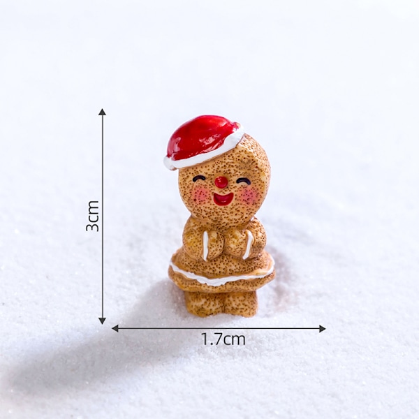 Mini Julepynt Pepperkake Mann Snømann Mikrolandskap A4