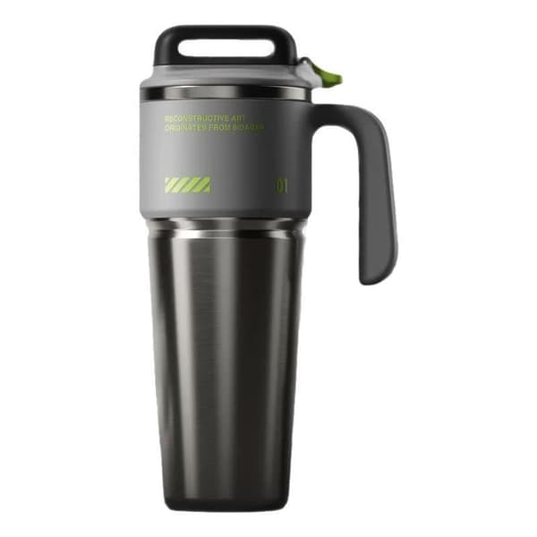 1000 ml isoleret termokop i rustfrit stål med dobbelt drikkefunktion til kontoret A6