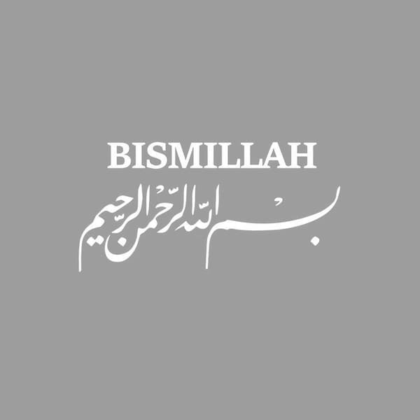 2/4/6 stk Bismillah Islamsk Bilklistremerke Selvklebende Bakspeil M White 2pcs