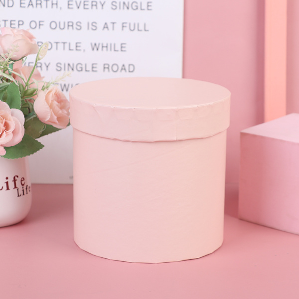 1 st rund blomsterpapperslåda förvaringshink presentförpackning Pink