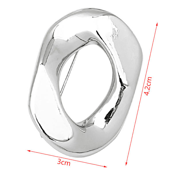 Punk Style Brocher Unisex Kvinder Geometri Heave Metal Hard Rock Silver-S