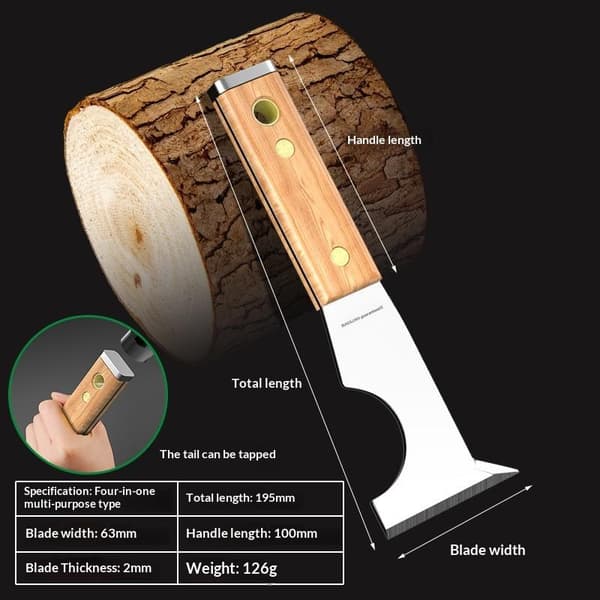 1 st rostfri målarskrapa rengöringsspade hammare 4 in 1 multi use