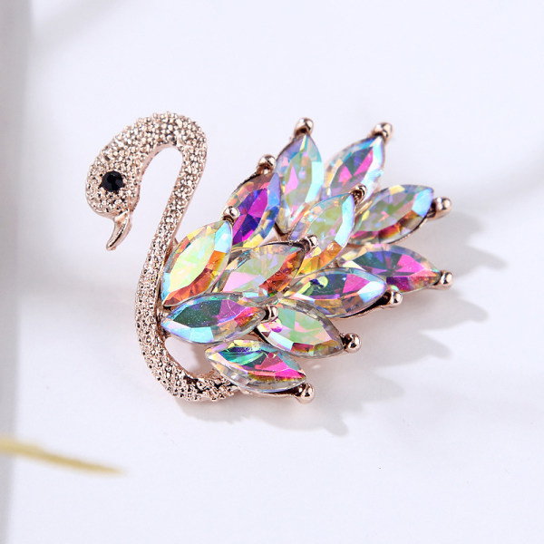 Alloy Crystal Swan rintakoru Crystal Animal rintakorut Puku kaulus P A2