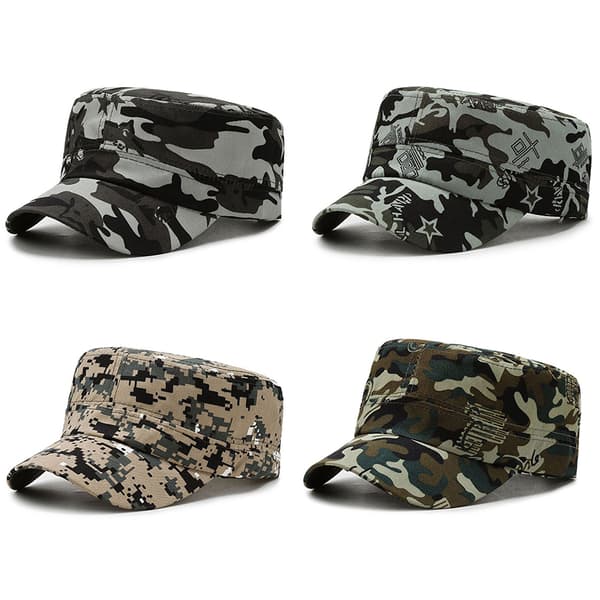 Camouflage Baseball Cap Hat Herre Dame Taktisk Flat Cap Hat Out A2