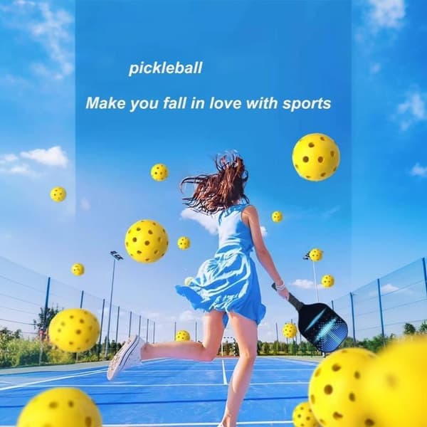 12 st pickleballbollar 40 hål utomhus pickleballbollar för utomhusbruk C