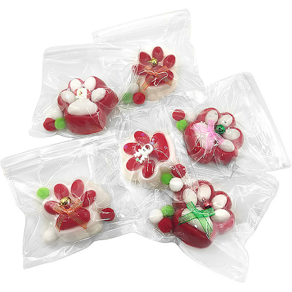 Julekatt Pote Squishy Fidget Leke e Katt Pote Silikon Avspenningsleke