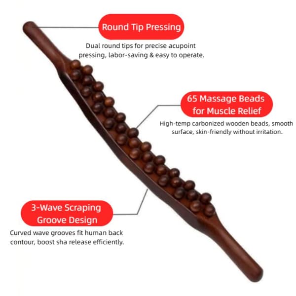 1 stk. 37/65 perler Universal rygmassage seneskrabestok A2