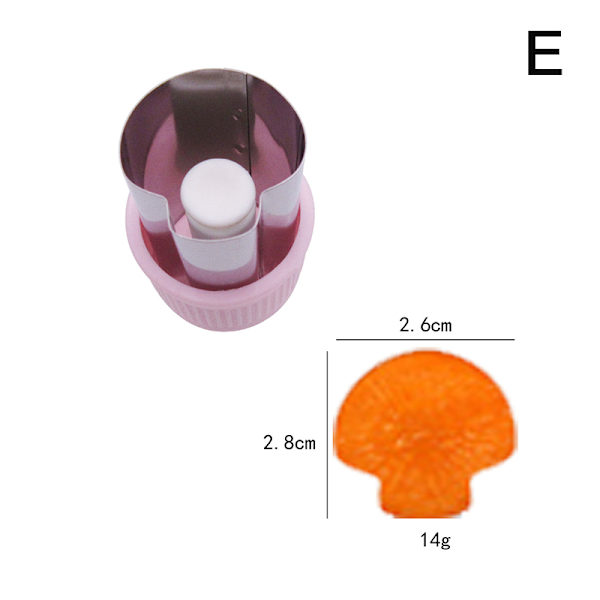 Rustfrit stål Frugt Grøntsagspresse-type Mini Cookie Form te E