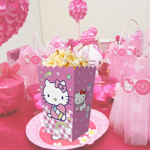 Sarjakuva Sanrio Hello Kitty Popcorn-ämpärit Ranskalaiset perunat A2