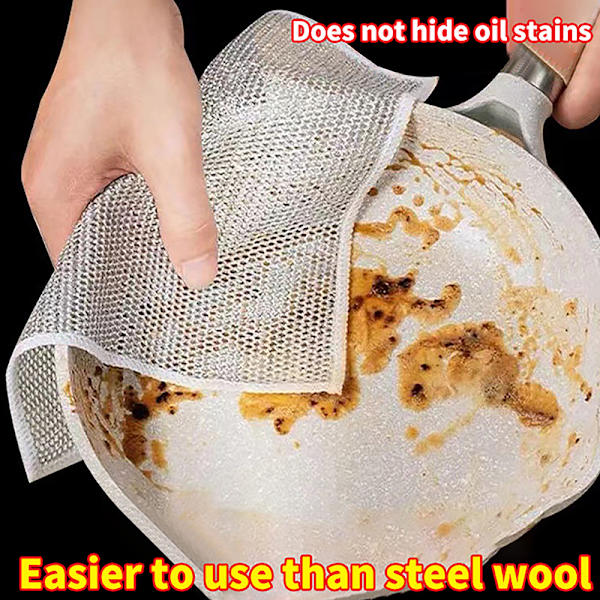 Ståltrådsdisktrasa Non-stick Grease Wipes Köks spisplatta Di A