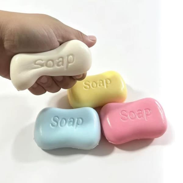 Sæbe Stressbold Fidget Legetøj Knasende Anti Stress Legetøj White