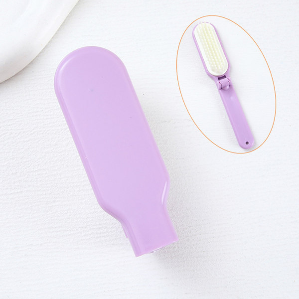 Mini plast foldehårbørste Kompakt lommestørrelse rejsekam Purple