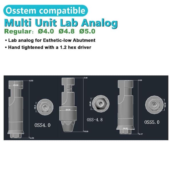 Dental Im Composite Analog kompatibel med Osstem-system för La A2