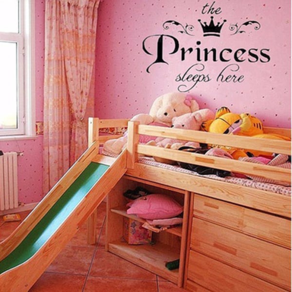 DIY aftagelig prinsesse sover wallstickers kunst vinyl decals ho