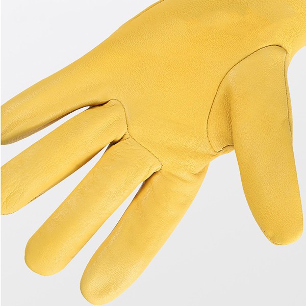 Arbetshandskar Fårskinnsläderarbetare Work Welding Safety Prote Yellow