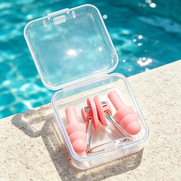 Vanntette svømmeørepropper neseklemme plugger øre- og nesebeskyttelse A73