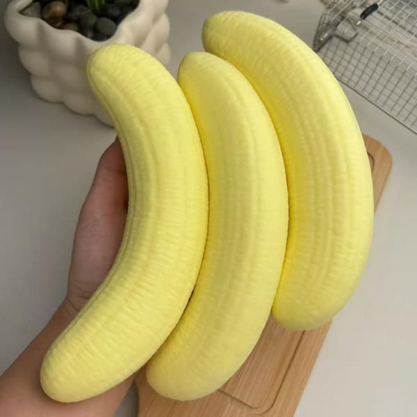 Bananmassa Leksak PU Långsam Återhämtning Sensorisk Fidgetboll för Vuxna