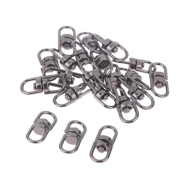 20 kpl Metal Rotate Solki Avaimenperät Pidike Liittimet Riipukset Black