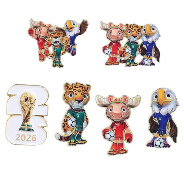 VM 2026 Maskot Emaljestifter til Fodboldfans Samling Ba C