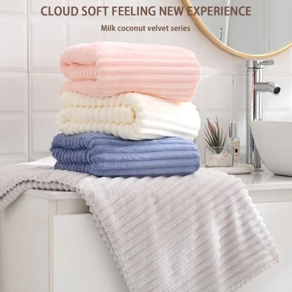 4 farver hurtigtørrende premium mikrofiber badehåndklæde absorberende blødt Gray 70x140cm