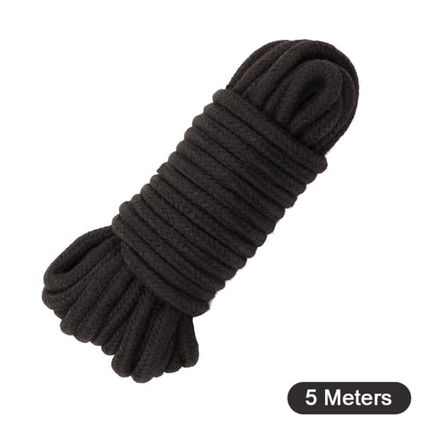 Højkvalitets bondage reb erotisk Shibari tilbehør til binding Black 5 Meters