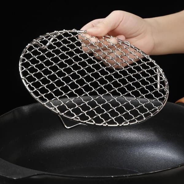 Airfryer-rist i rustfrit stål, grillholder, bagekurv 22CM