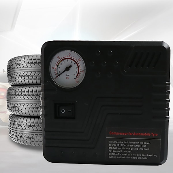 12V Däckpump Luftkompressor Bärbar Bil Däckpump Däck A