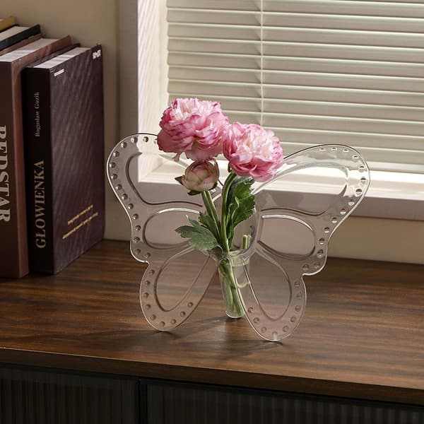 Fjäril Akryl Vas Hem Vardagsrum Bord Blomsterarrangör