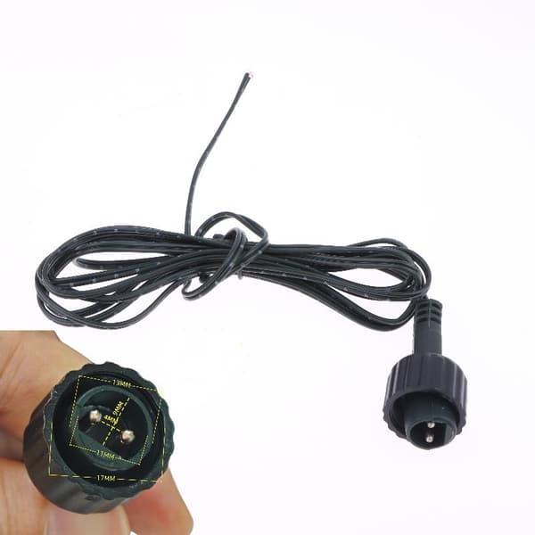 1/3/5 stk. LED-stik han 2 meter 2-benet stikforbindelseskabel F 1pcs