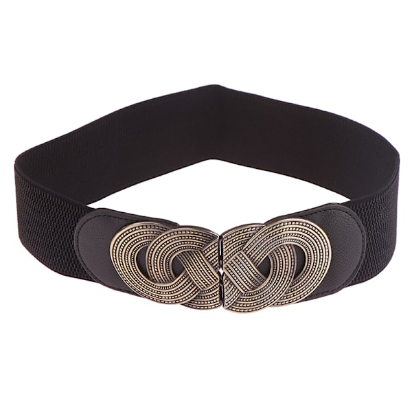 Vintage elegant bred elastisk linning metalspænde til kvinder D