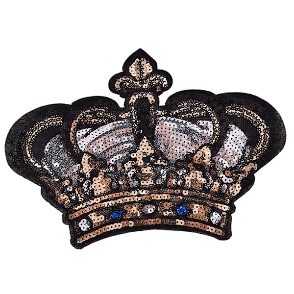 Suuri Crown Patch Badge Sarjakuva Sequin Silitys ompelu varten Cl