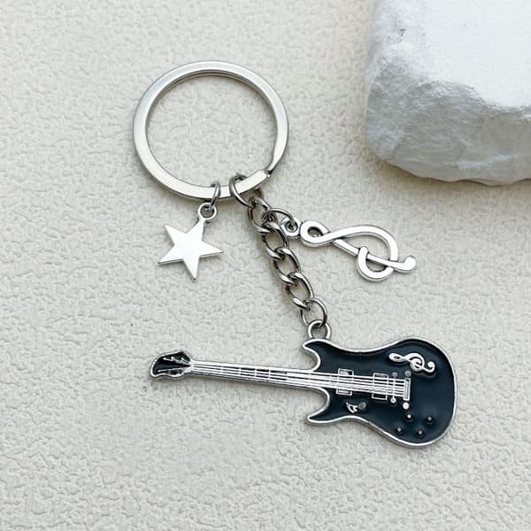 Hiphop Rock Gitarr Nyckelring Cool Mode Punk Harajuku Musik Nyckelring A6