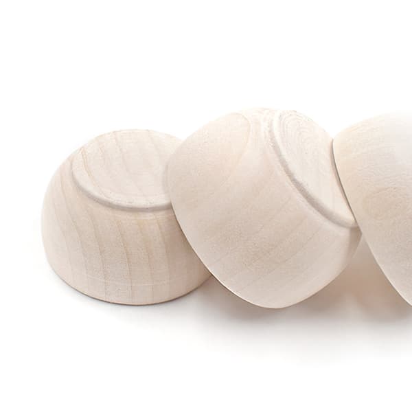 57 * 30MM Små Børns Malede Træskål DIY Træhåndværk 1pc