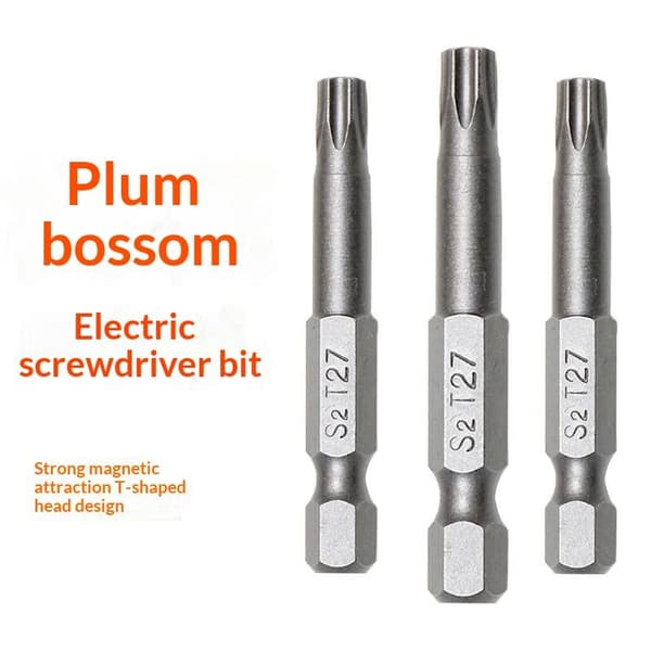 11 stk S2 Torx Bitssett Skaft Sekskant Vind Borehode Håndverktøy 75mm 8pcs