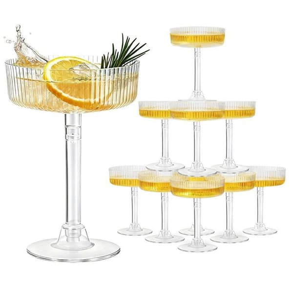 Plastik Champagne Tower 6OZ Plastikvinglas Ubrydelige