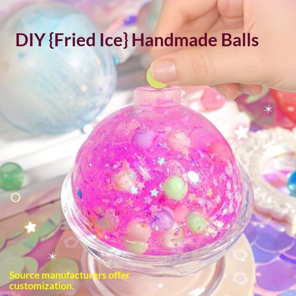 DIY Slime Ball Kit Giftfri PVC Glitterleksak Barn Födelsedagspyssel A1
