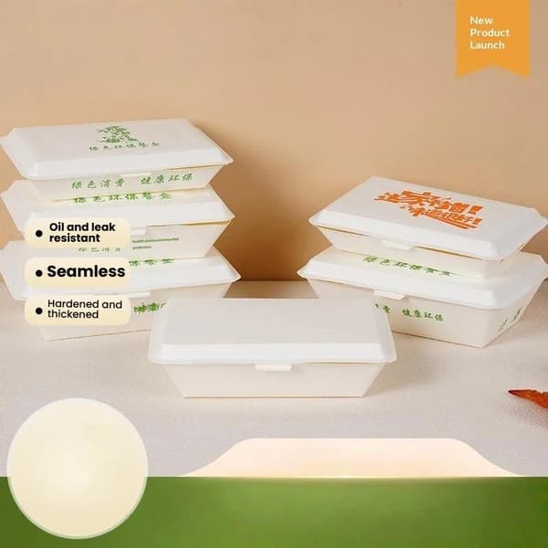 50 stk engangs papirbeholder takeaway lunsjboks tykk papir A1