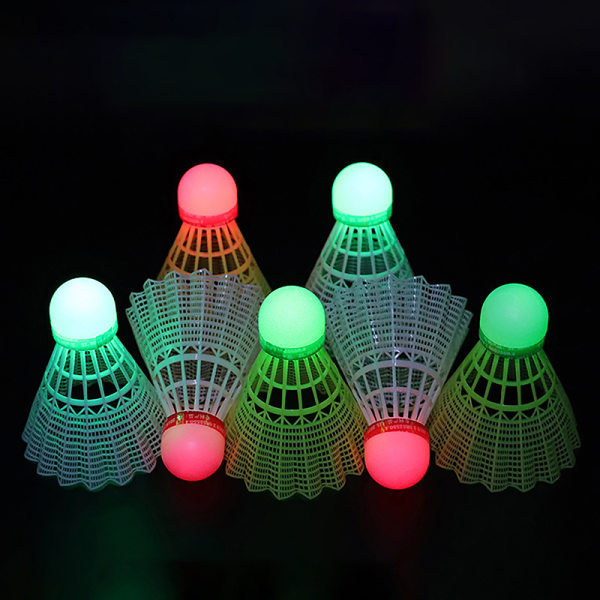 LED Badminton Bold Sports Fjerbold Luminous Night Colorful