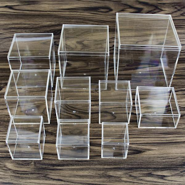 Firkantet Høj Transparent Plastic Box Betta Breeding Box Mini Can A2