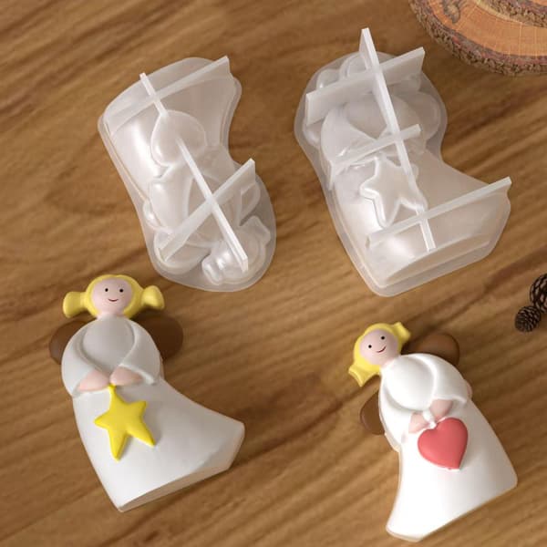 Kärleksängel Gipsform Ljus Silikonform DIY Gips Tvål A7