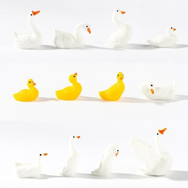 5 st Mini Anka Ankunge Modell Mossa Mikrolandskap Kreativ Prydnad A10