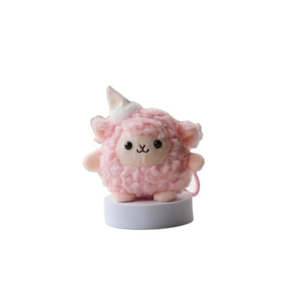 Tecknad Anime Mini Får Nyckelring Fluffig Mjuk Fylld Lamm Hänge A1