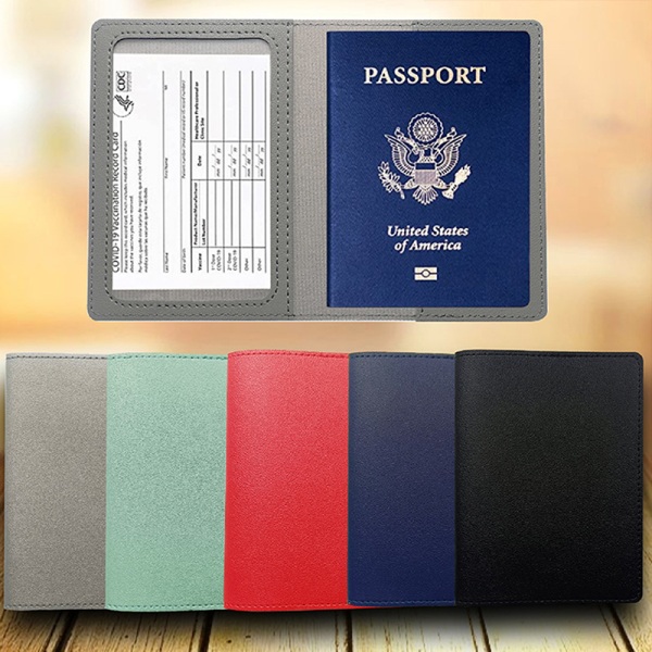 Fashion New PU Passport Holder Reise Passport Deksel Unisex bil Black