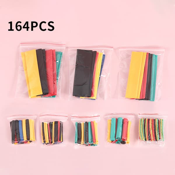 328PCS Polyolefin Isolering Varme Krympeslange Rør Ærme Wra 164PCS