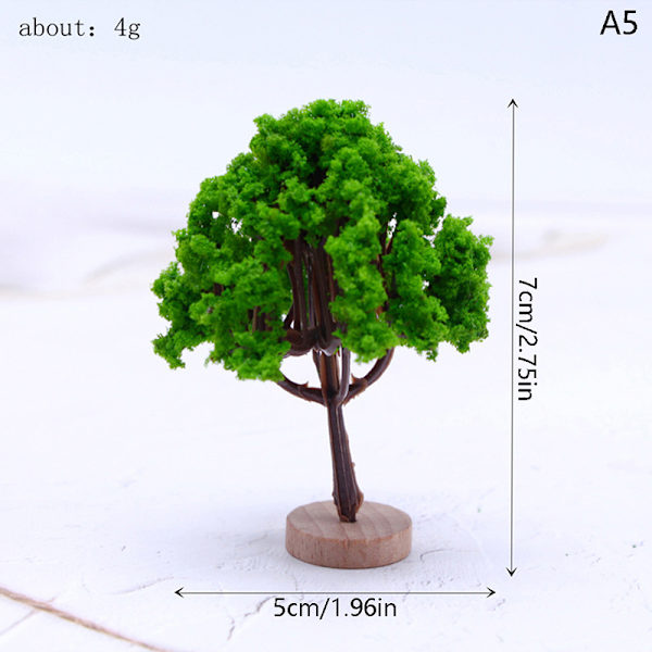 1 kpl Mini Tree Fairy Garden Decorations -nukkekodin miniatyyrejä A5