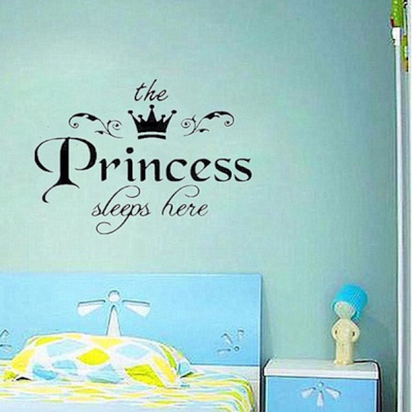 självhäftande avtagbar prinsessa sover väggdekaler konst vinyl dekaler ho