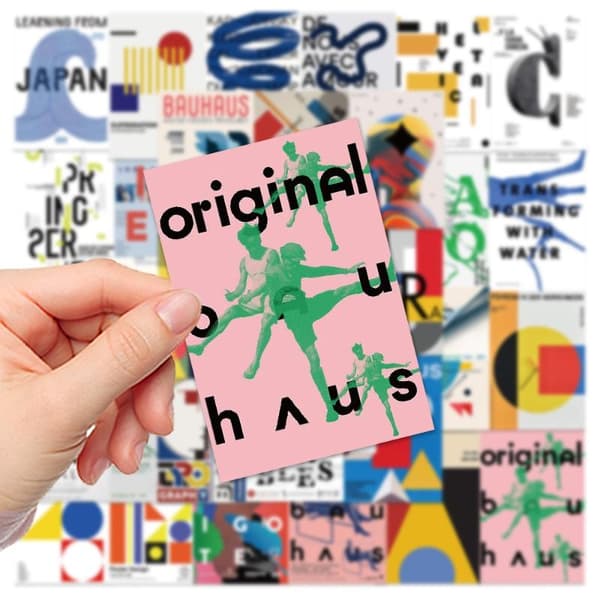 40PCS/set Bauhaus Avantgarde Konstaffisch Målning Cool Graffiti Multicolor