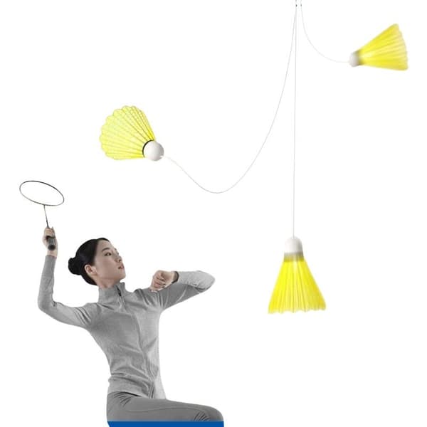 1 sett hengende badminton-trener med lysende glødedesign, ingen ballplukking A1
