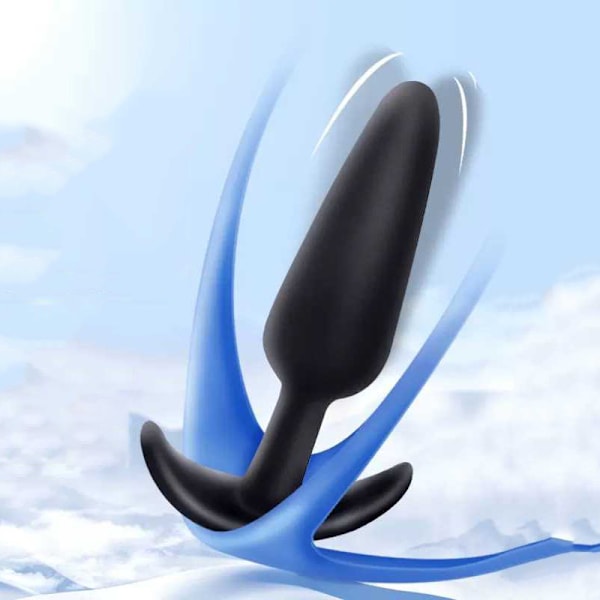 Anal Butt Plug Mjuk Silikon Dildo Prostatamassagestimulator Black Set