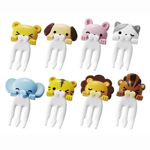 6-10 STK Frokostfest Pick Dessert Gaffel Snack Dekoration Bento Mi Tiger pattern